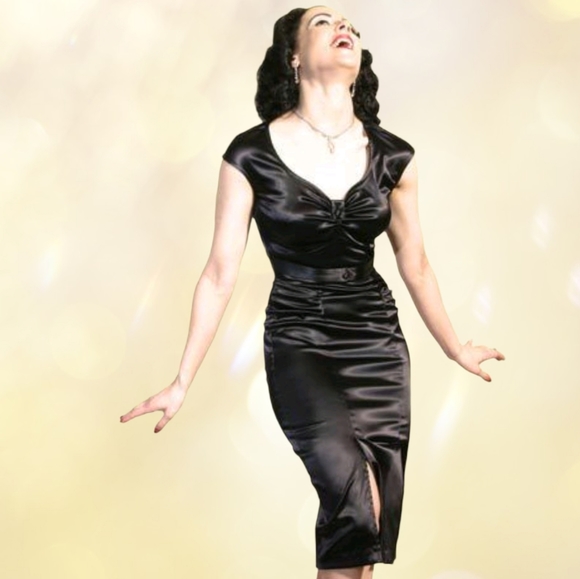 Stop Staring Dresses & Skirts - Rare Stop Staring Hollywood Satin Dress wiggle